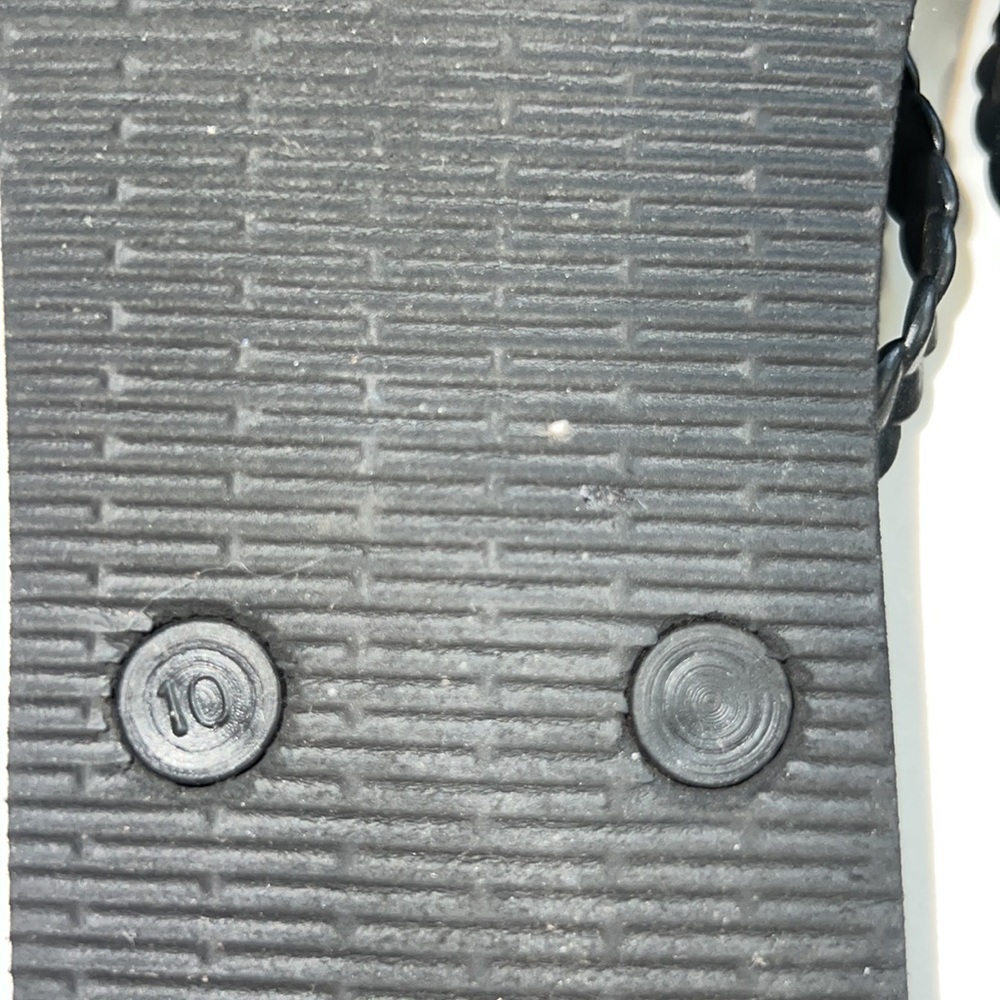 Black Hurley Braided Flip Flops Size 10 - Picture 3 of 3